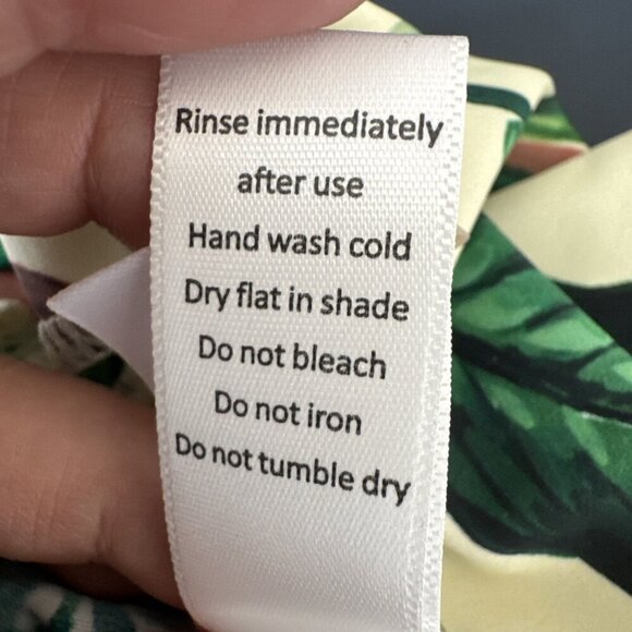 Andie Women's S Waikiki Coverup Swim Dress Stretchy Ivory Palm NWT 9556 - Picture 16 of 16